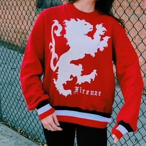 Red Rap Shop Graphic Crew Neck